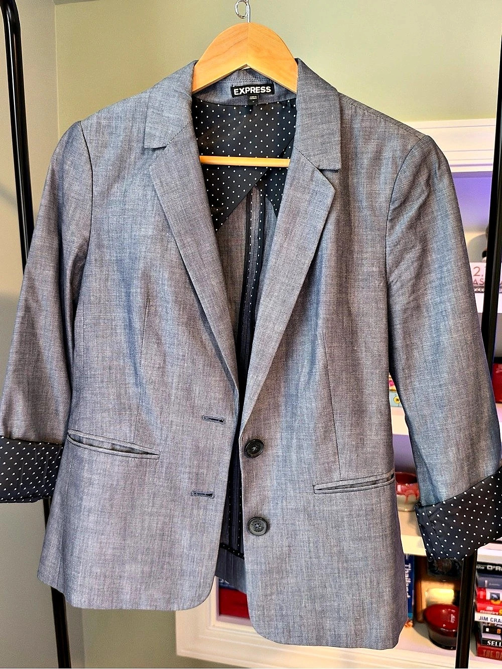 EXPRESS- Blue Chambray Blazer